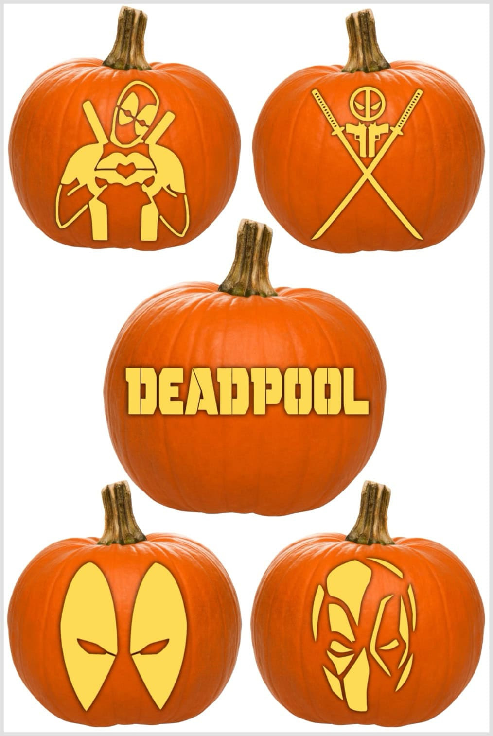 Deadpool Pumpkin Stencils: Free Marvel Halloween Printables intended for Printable Stencils For Painting Pumpkins