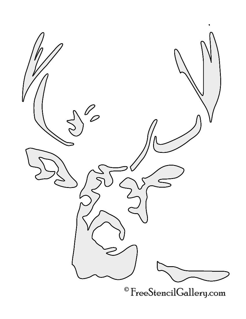 Deer Stencils - 11 Free Pdf Printables | Printablee within Printable Deer Pumpkin Carving Stencils