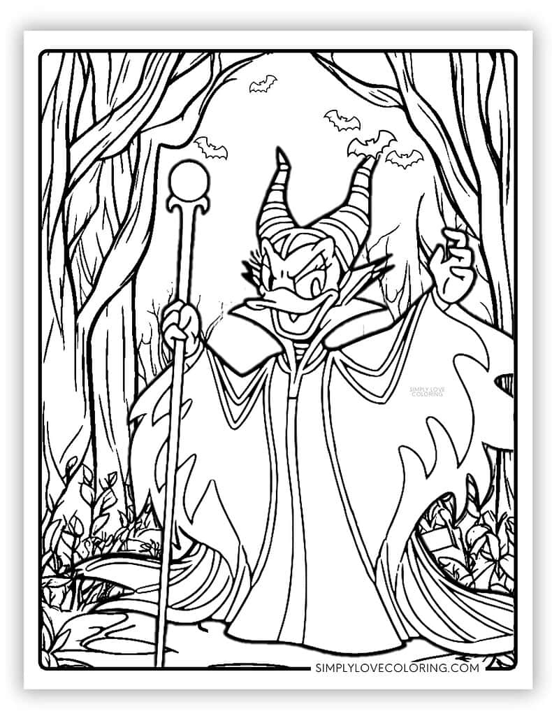 Disney Halloween Coloring Pages (Free Pdf Printables) - Simply for Disney Halloween Coloring Pages Printable