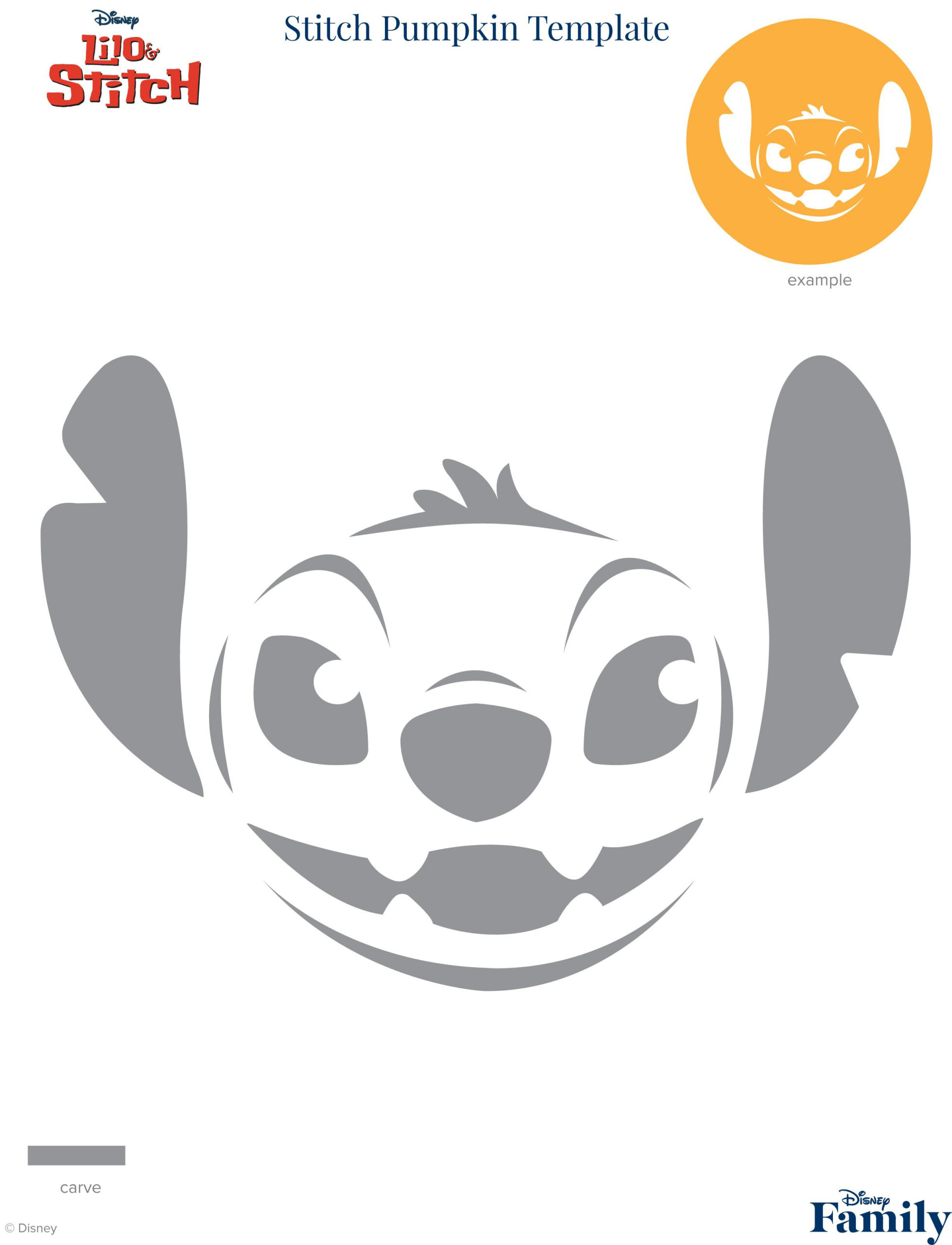 Disney: Lilo &amp;amp; Stitch (Free Pumpkin Stencil - Pumpkin Pattern within Disney Pumpkin Stencils Printable