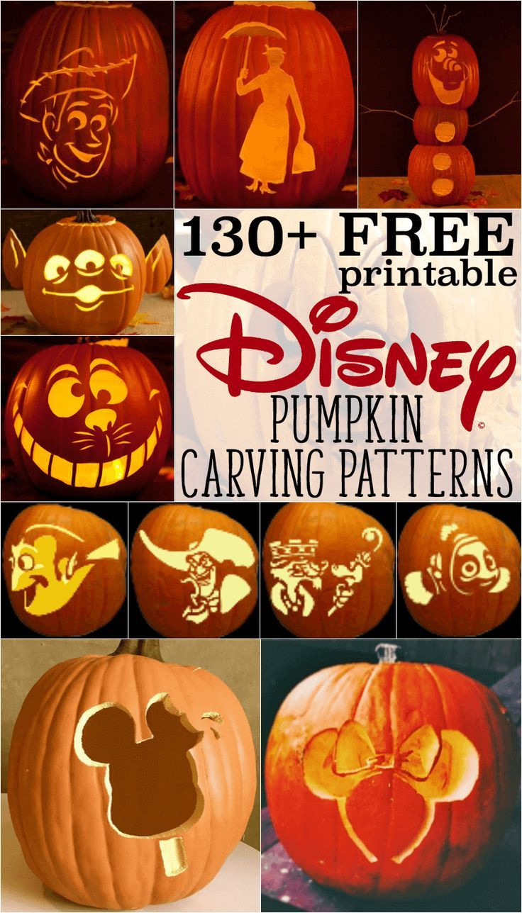 Disney Pumpkin Stencils: Over 130 Printable Pumpkin Patterns For in Free Pumpkin Carving Stencils Printable