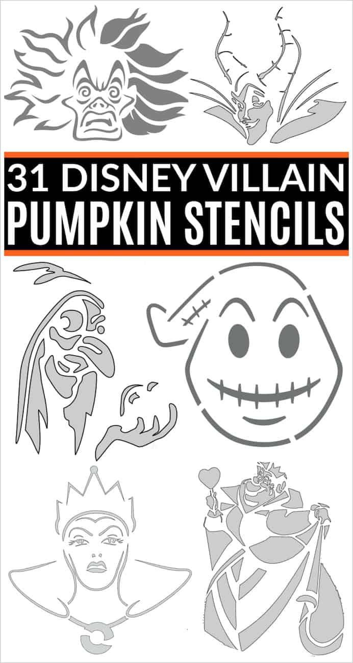 Disney Villain Pumpkin Stencils intended for Free Disney Pumpkin Carving Printable Patterns