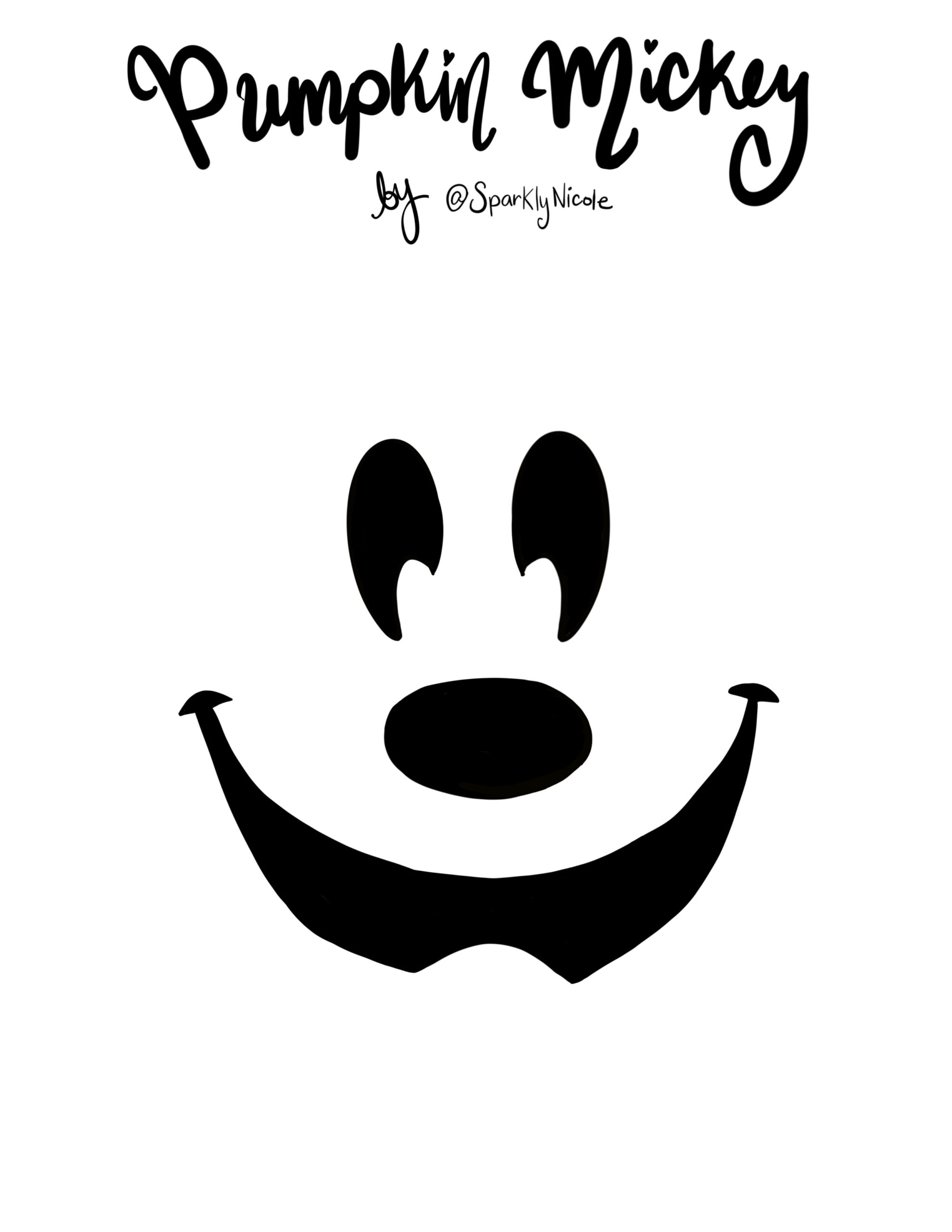Disneyland Mickey Pumpkin Carving Stencil - Sparkly Ever After intended for Printable Mickey Mouse Pumpkin Stencil