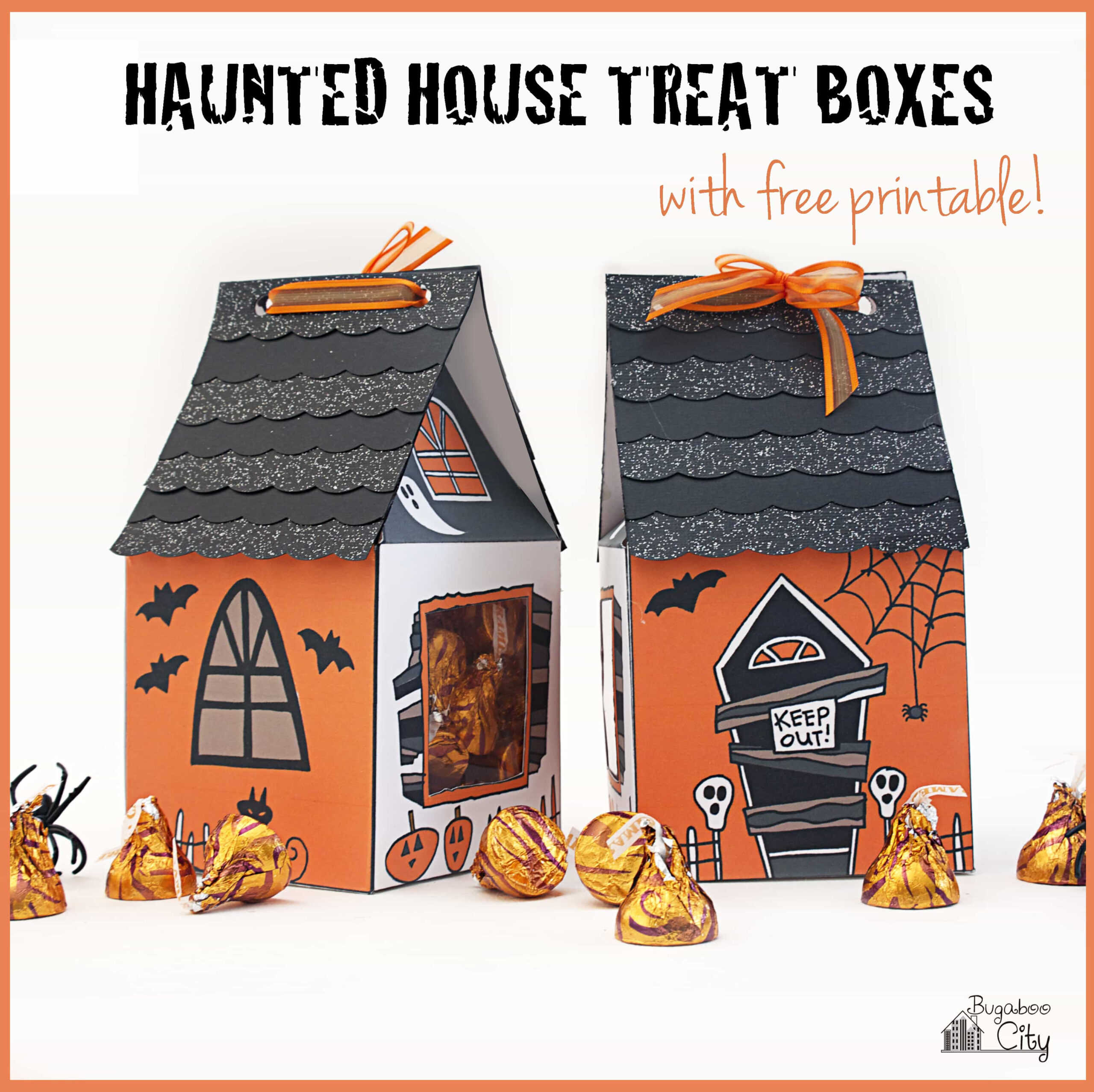 Diy Halloween Haunted House Treat Box - Crafting Cheerfully within Printable Halloween Treat Boxes Template