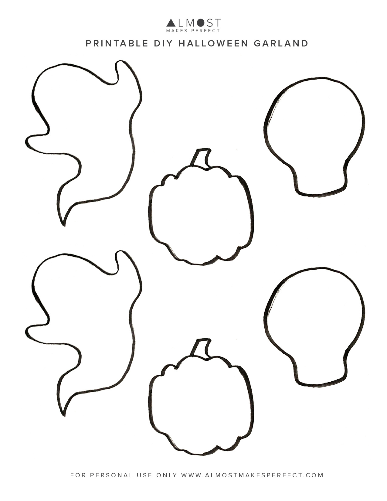 Diy Halloween Printable Garland – Almost Makes Perfect with Printable Halloween Garland