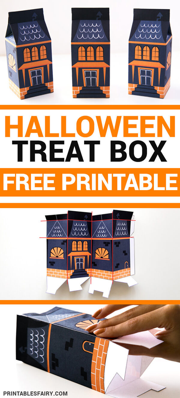 Diy Halloween Treat Boxes {Free Printable} - The Printables Fairy with regard to Printable Halloween Box