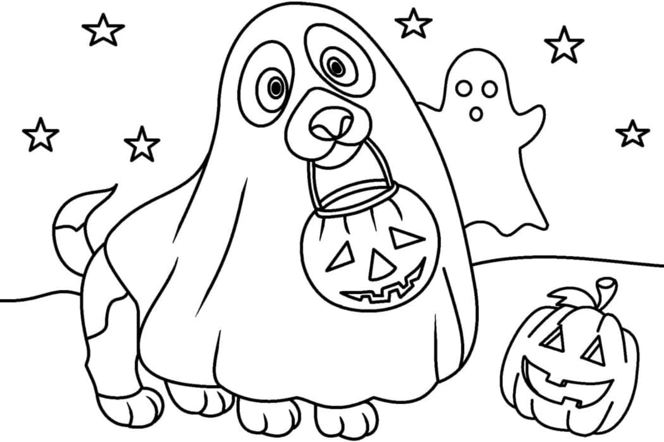 Download Halloween Dog Coloring Page Picture | Wallpapers throughout Printable Halloween Dog Coloring Pages