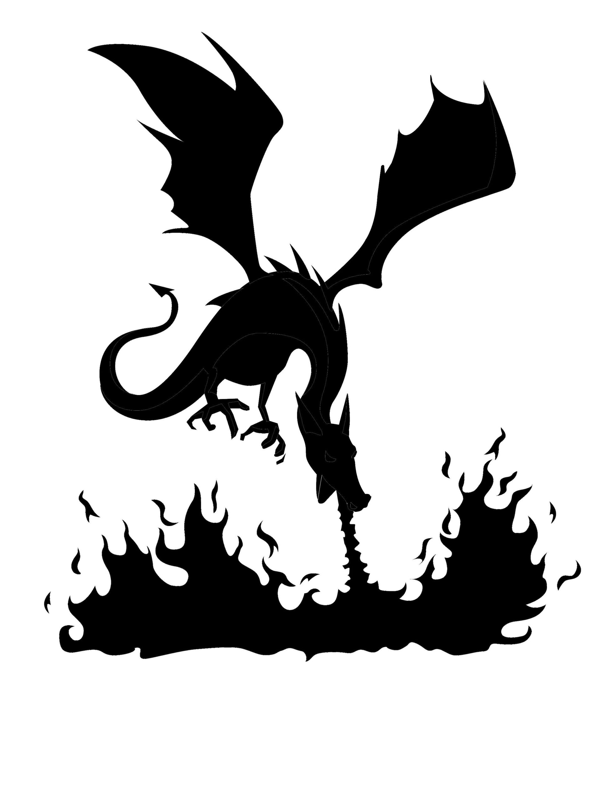 Dragon (Free Pumpkin Stencil - Pumpkin Pattern - Pumpkin Template in Dragon Pumpkin Stencil Printable