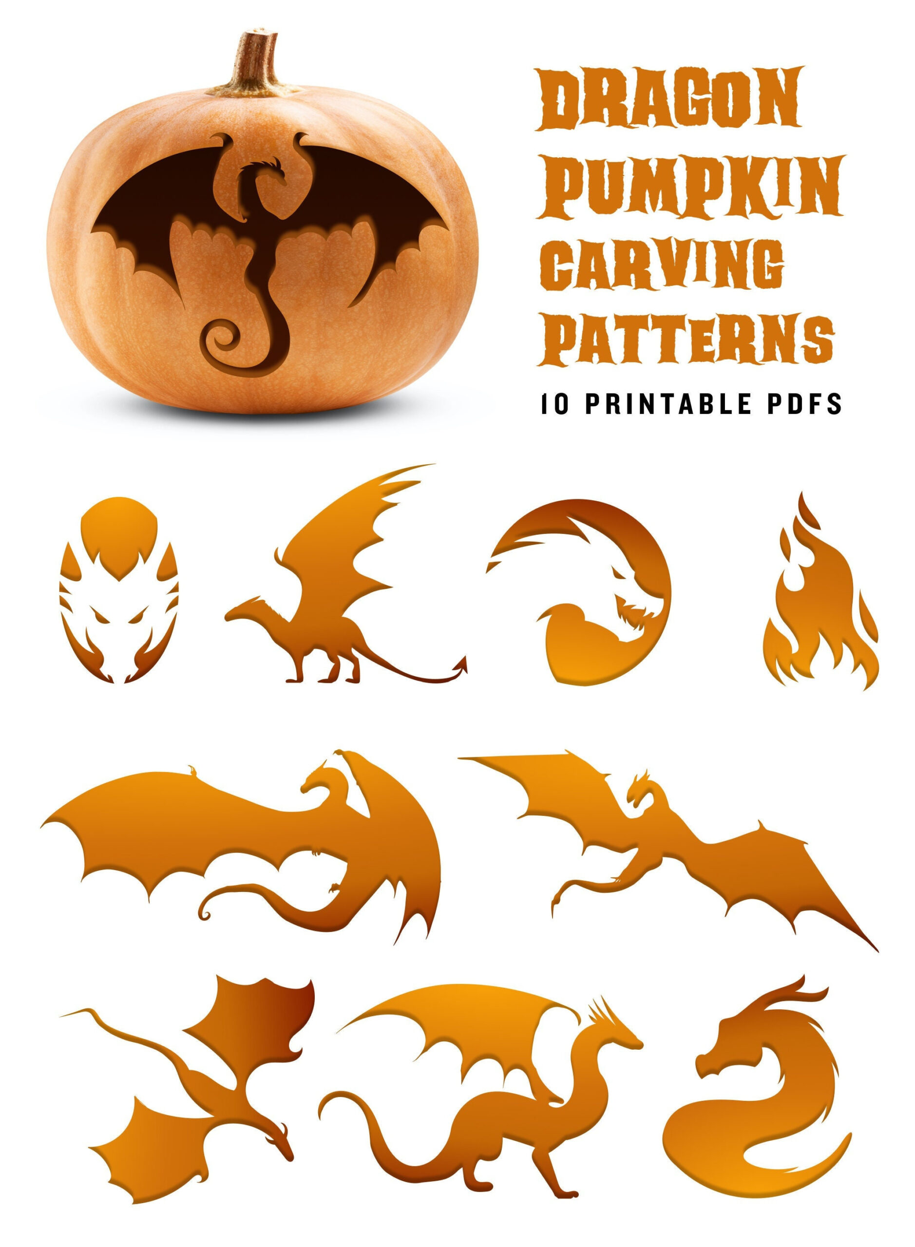 Dragon Pumpkin Carving Patterns | Create A Fantasy Jack O Lantern throughout Dragon Pumpkin Stencil Printable