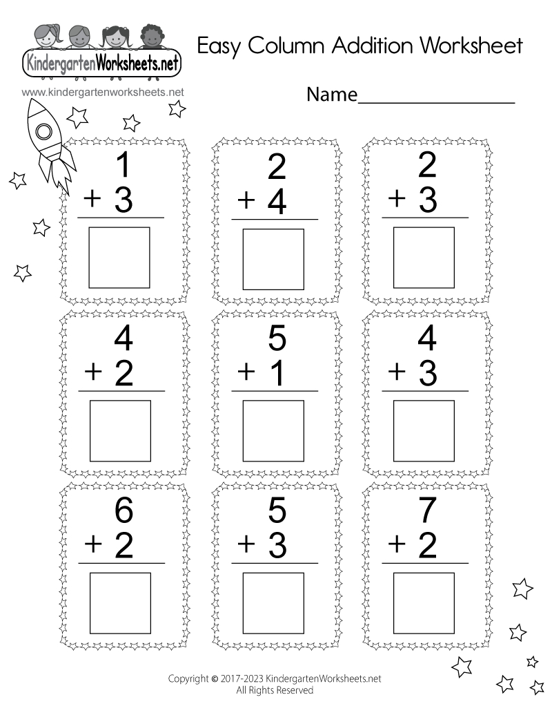 Easy Column Addition Worksheet - Free Printable, Digital, &amp;amp; Pdf within Column Addition Worksheet Printable