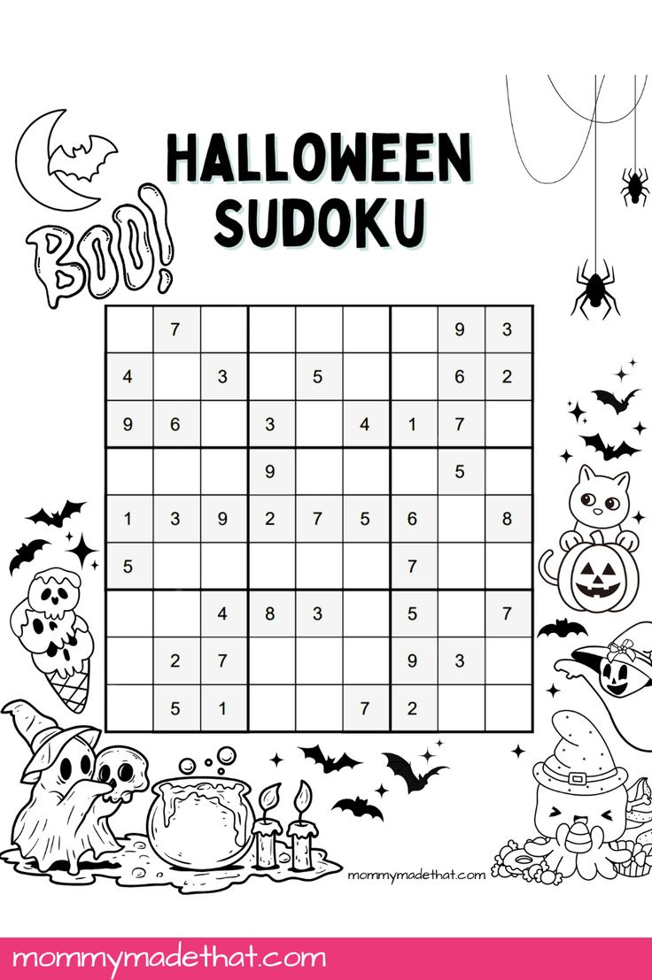 Easy Halloween Sudoku For Kids – Free Printable With Answers pertaining to Free Printable Halloween Sudoku Puzzles