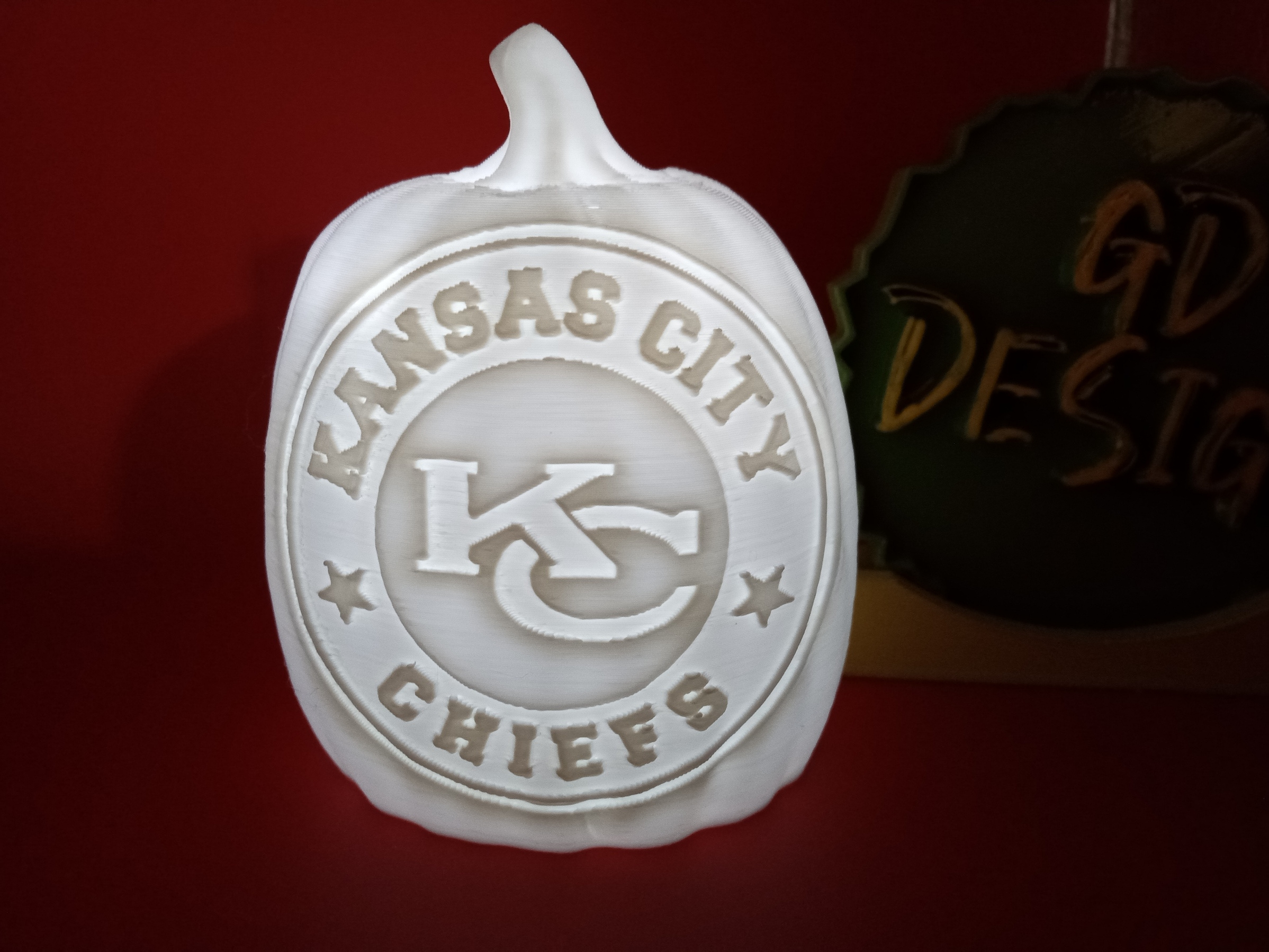 🏙️ Kansas City Chiefs Football Halloween Pumpkin Lights・ Stl throughout Printable Kansas City Chiefs Pumpkin Carving Pattern