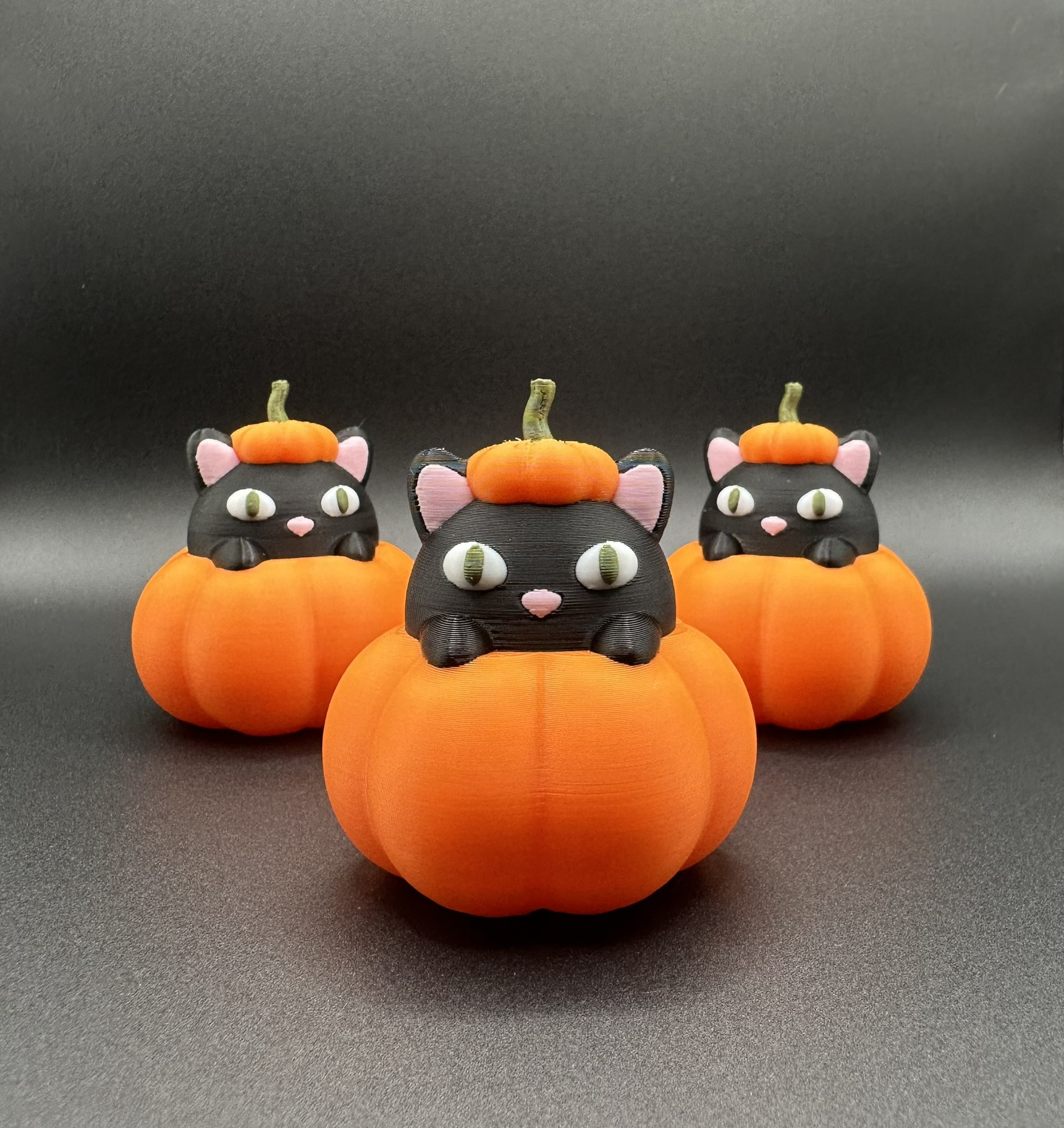 🐱 Cat In Pumpkin | Halloween・Free Stl File For 3D Printing・Cults with 3D Printable Halloween Cat
