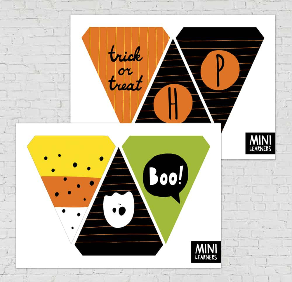 Festive Free Printable Halloween Bunting intended for Printable Halloween Bunting Free