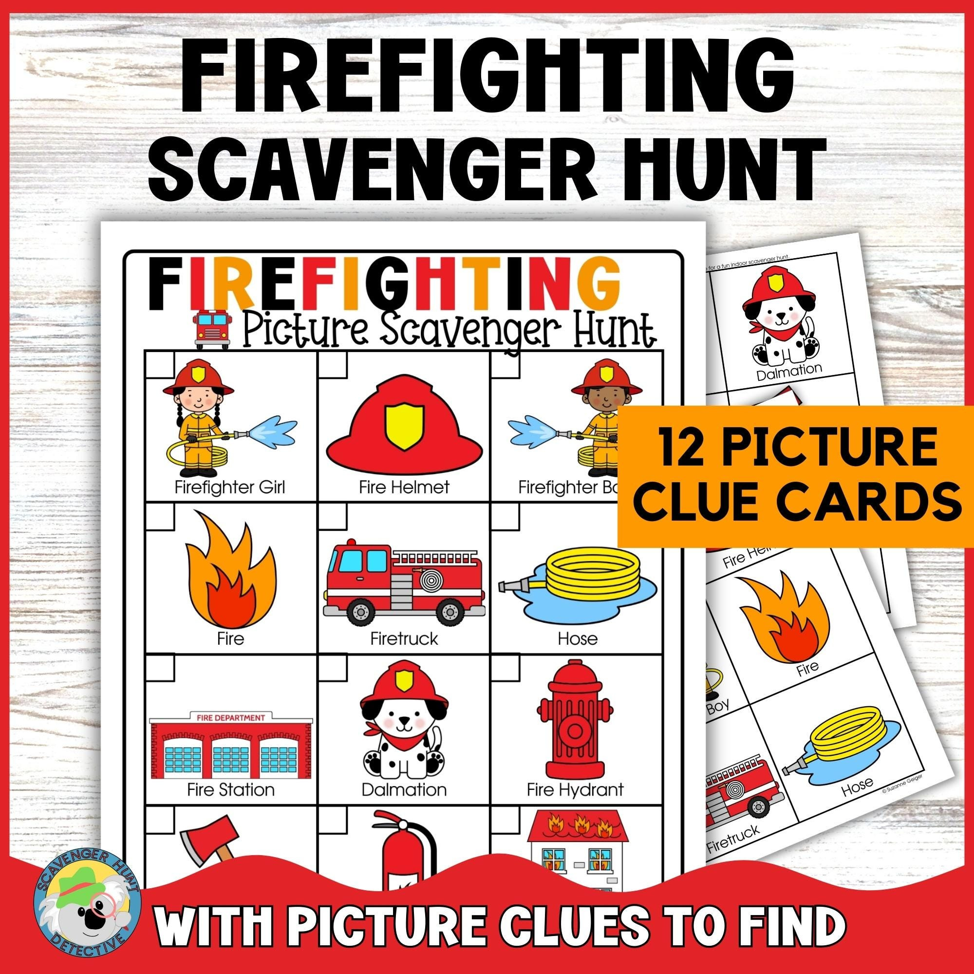 Fire Safety Week Scavenger Hunt For Preschoolers With Picture inside Fire Safety Scavenger Hunt Printable