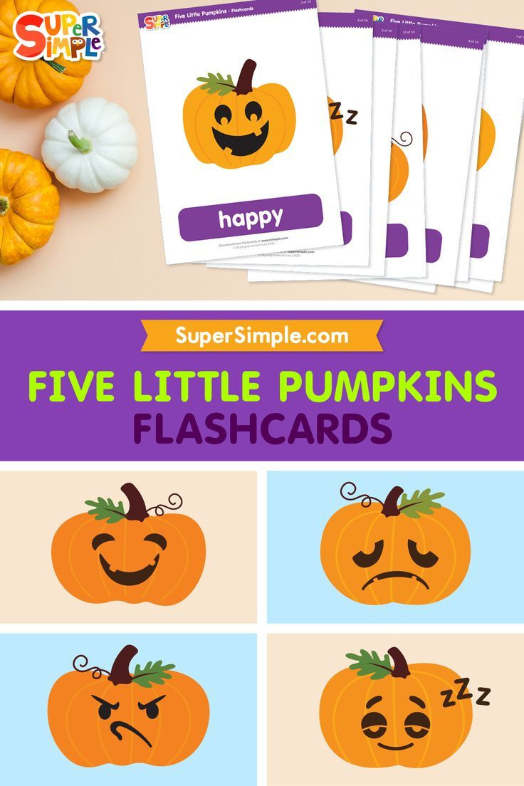 Five Little Pumpkins Flashcards- Free Printable Resource pertaining to Preschool Five Little Pumpkins Printable