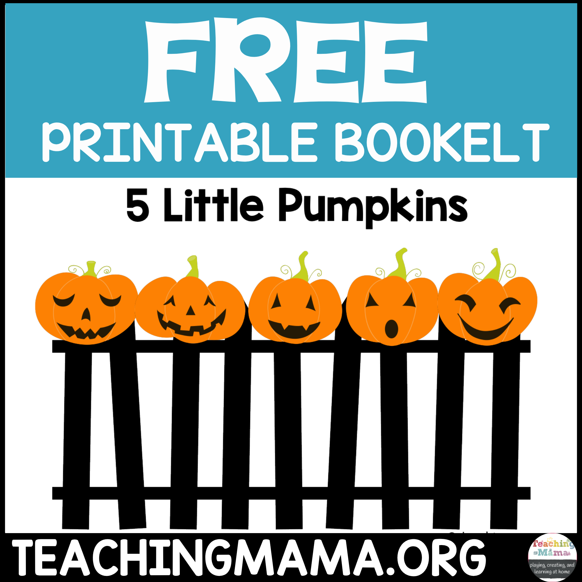 Five Little Pumpkins - Free Rhyme Booklet intended for 5 Little Pumpkins Printable