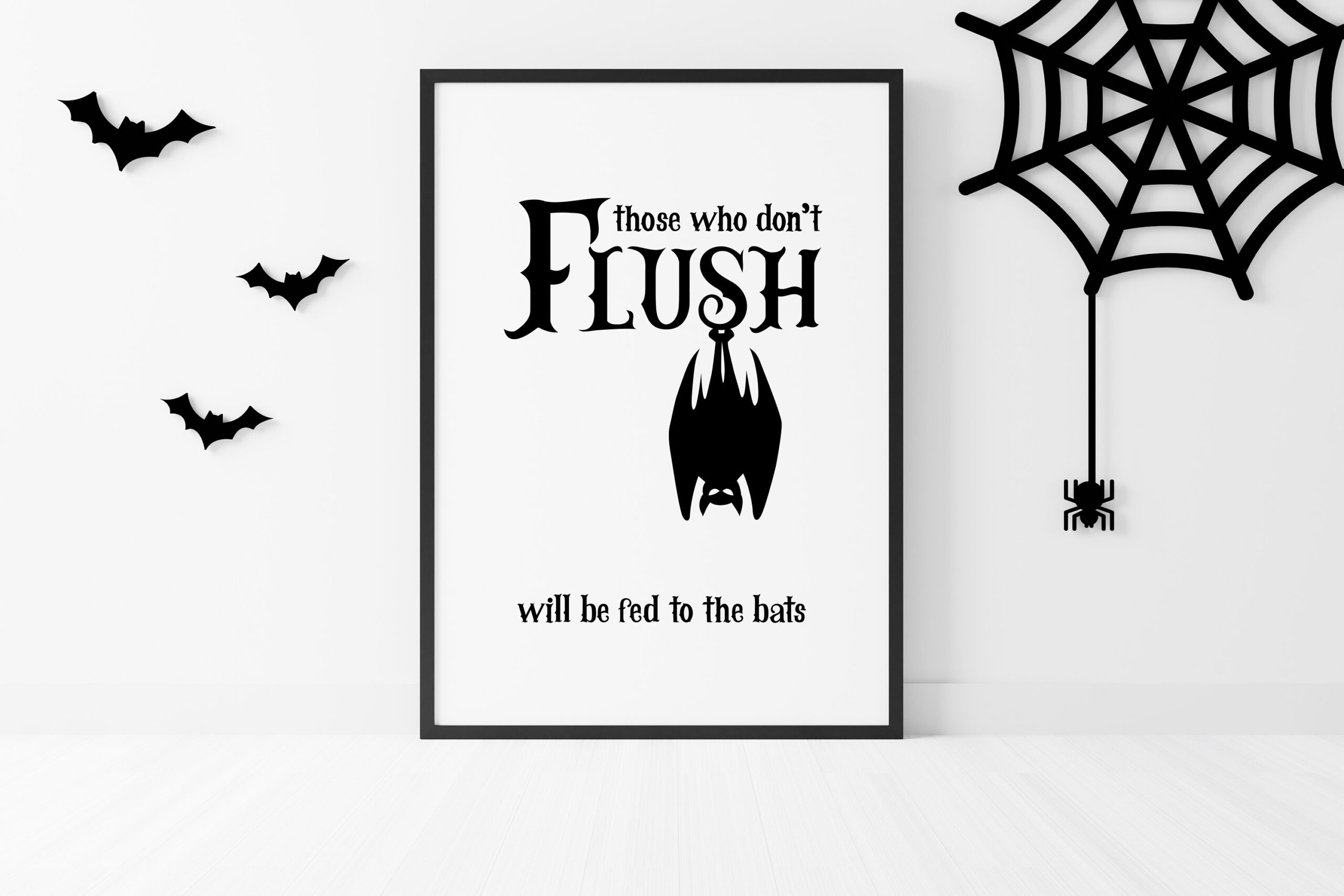 Flush The Toilet Halloween Printable: Funny Bathroom Sign (Digital regarding Printable Halloween Bathroom Sign