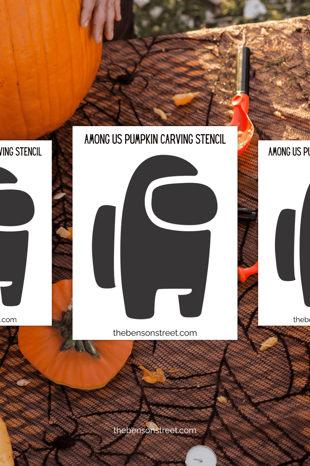 Free Among Us Pumpkin Stencil Printable For Carving - The Benson within Among Us Pumpkin Stencil Printable