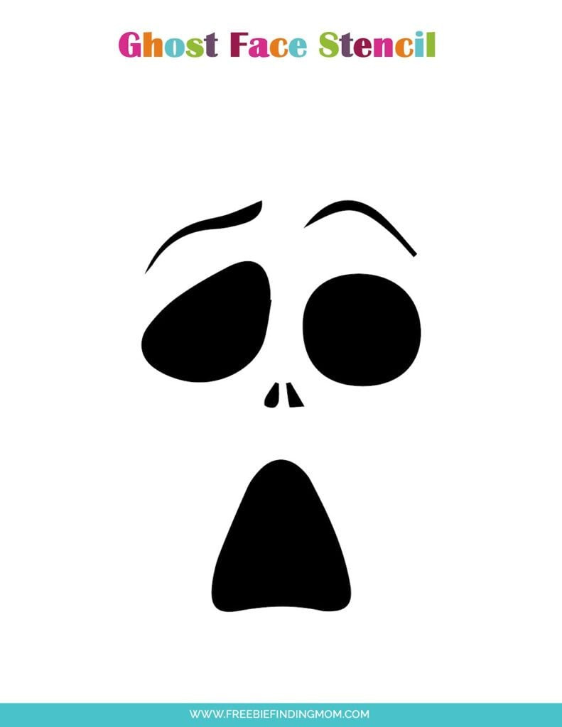Free Downloadable Stencils: Ghost Face Pumpkin For Carving in Ghostface Pumpkin Stencil Printable