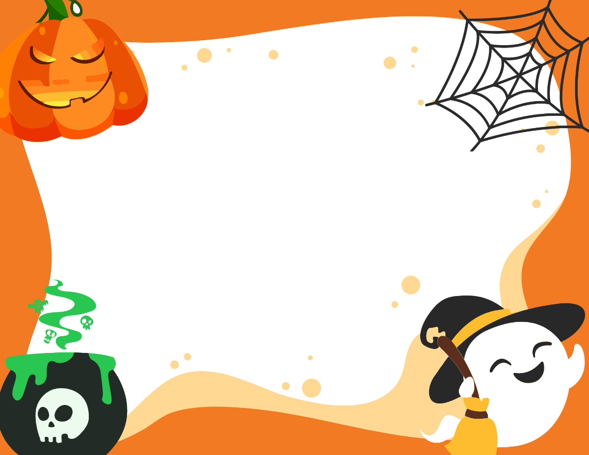 Free Halloween Border Clipart Template To Edit Online in Free Printable Halloween Clipart Borders