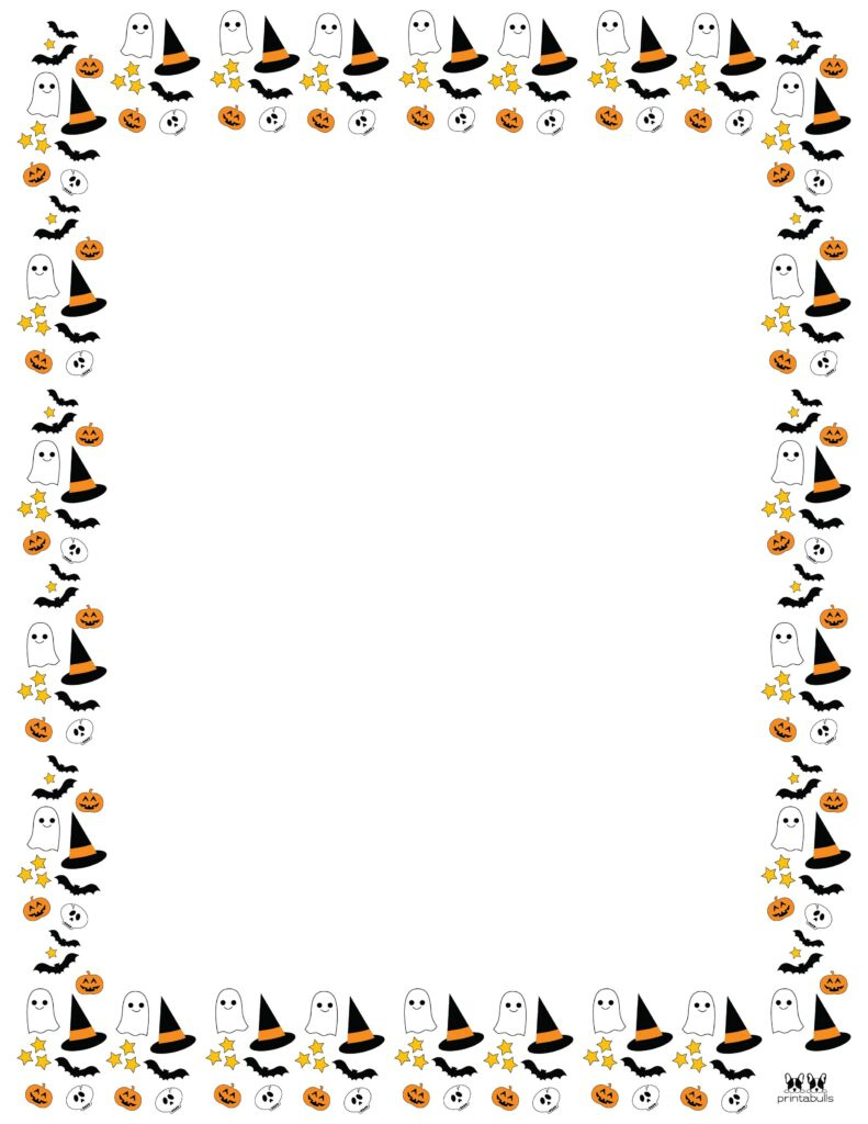 Free Halloween Borders &amp;amp;Amp; Frames | Printabulls - Worksheets Library intended for Printable Halloween Borders