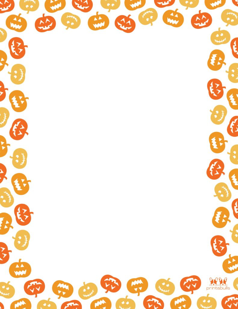 Free Halloween Borders &amp;amp; Frames | Printabulls intended for Printable Halloween Border