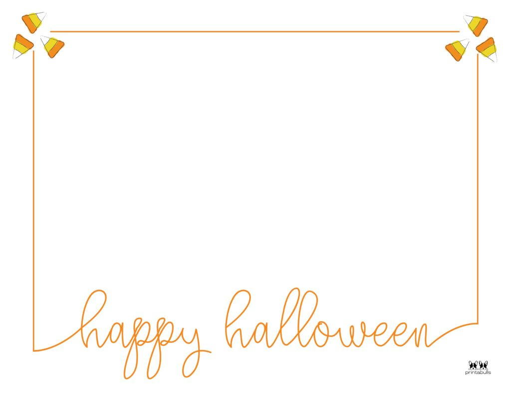 Free Halloween Borders &amp;amp; Frames | Printabulls within Printable Halloween Borders