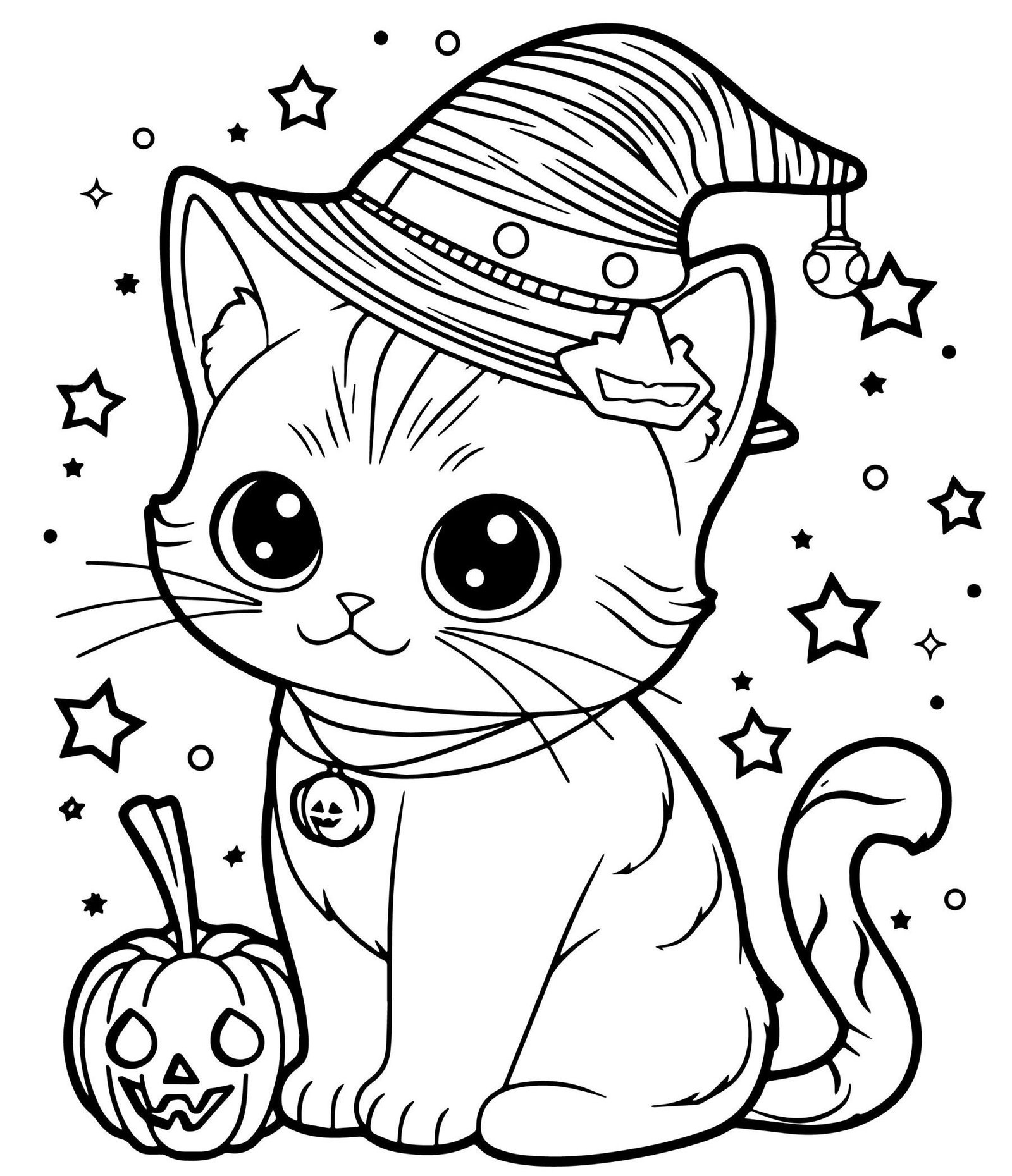 Free Halloween Cat Coloring Pages – Fun &amp;amp; Spooky! inside Printable Halloween Cat Coloring Pages