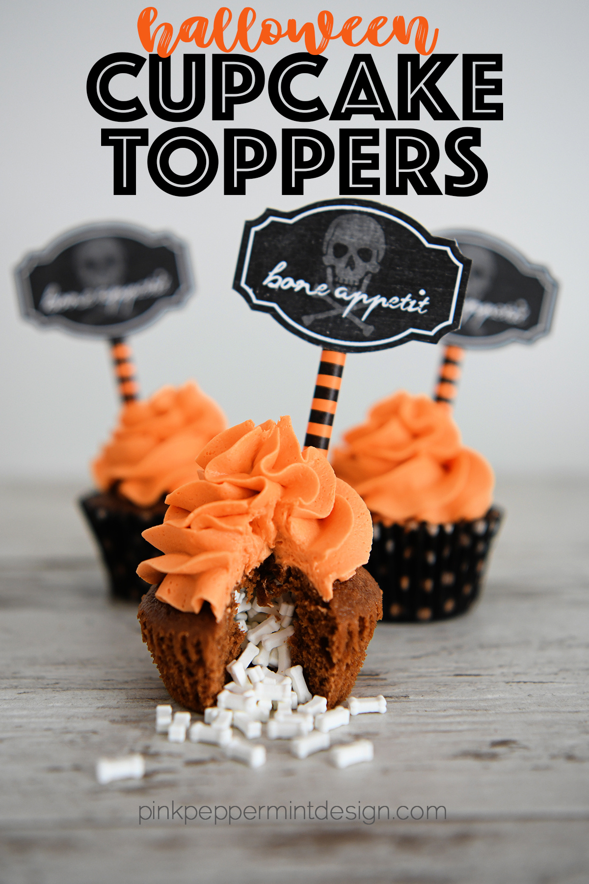 Free Halloween Cupcake Toppers &amp;amp; Cute Halloween Cupcake Idea in Printable Halloween Cupcake Toppers