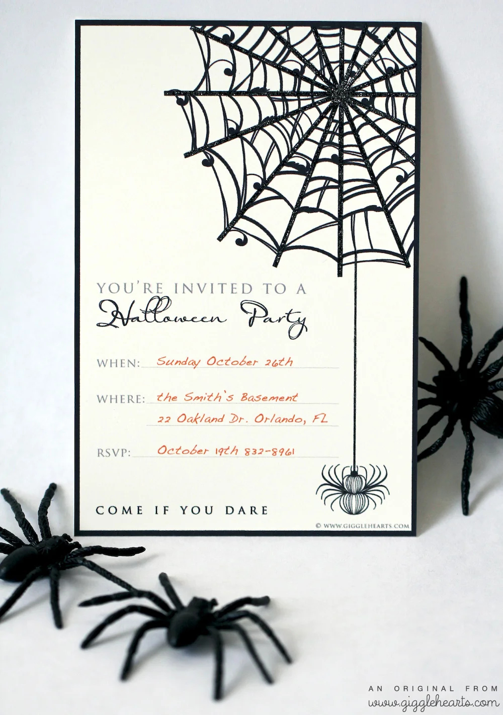 Free Halloween Party Invitation Printable With Glitter For A Fun intended for Blank Free Printable Halloween Party Invitations
