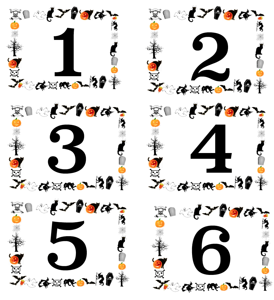 Free Halloween Printables - Worksheets Library throughout Printable Halloween Cake Walk Numbers
