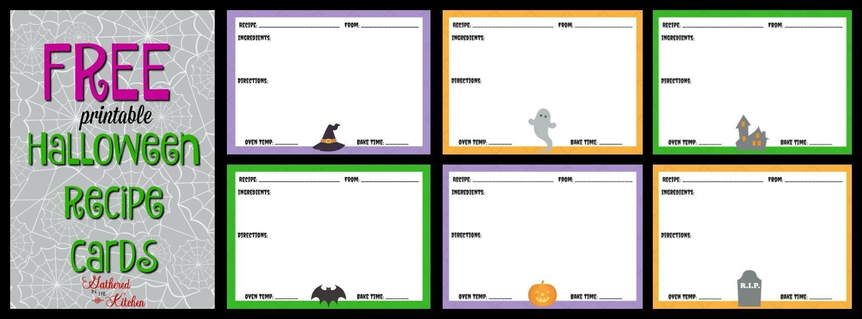Free Halloween Recipe Card Printable | Gathered In The Kitchen inside Printable Halloween Recipe