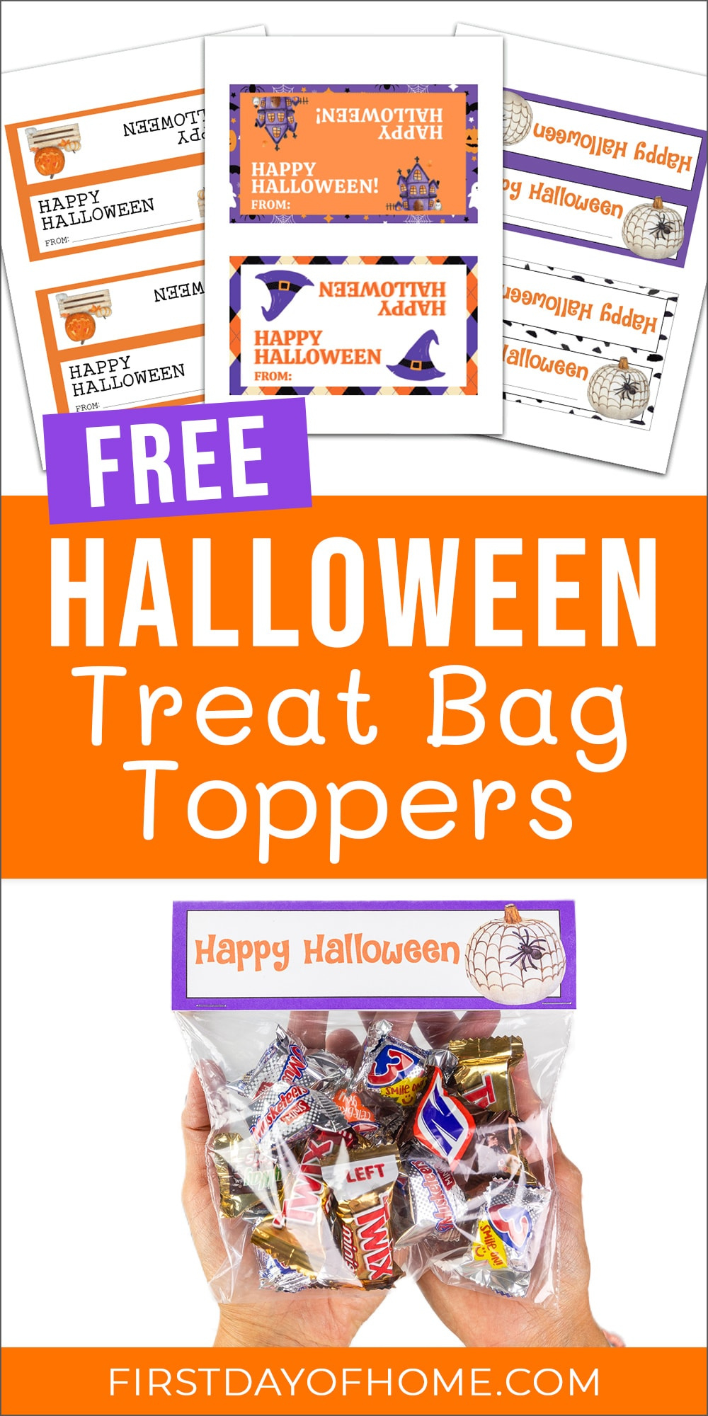 Free Halloween Treat Bag Toppers | First Day Of Home pertaining to Printable Halloween Bag Toppers