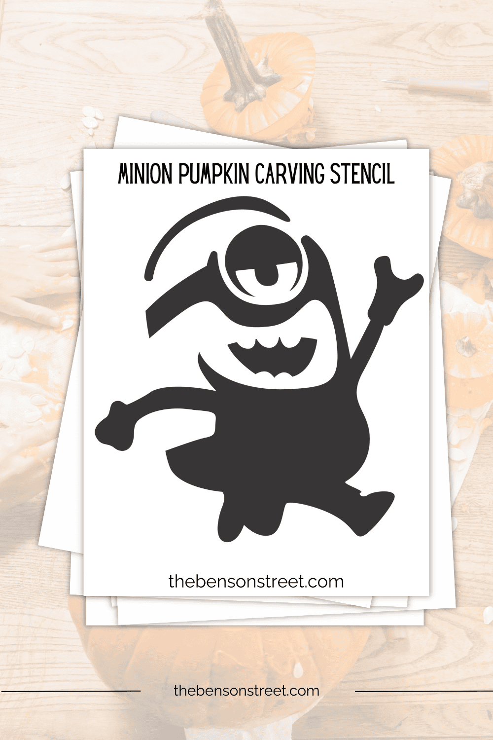 Free Minion Pumpkin Stencil Printable Carving Template - The in Minion Pumpkin Stencil Printable