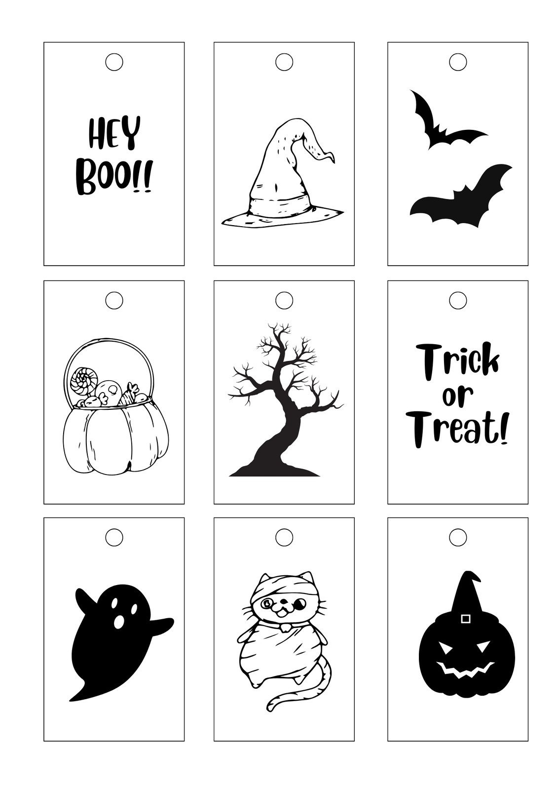 Free Printable And Customizable Halloween Tag Templates | Canva in Free Editable Printable Halloween Tags