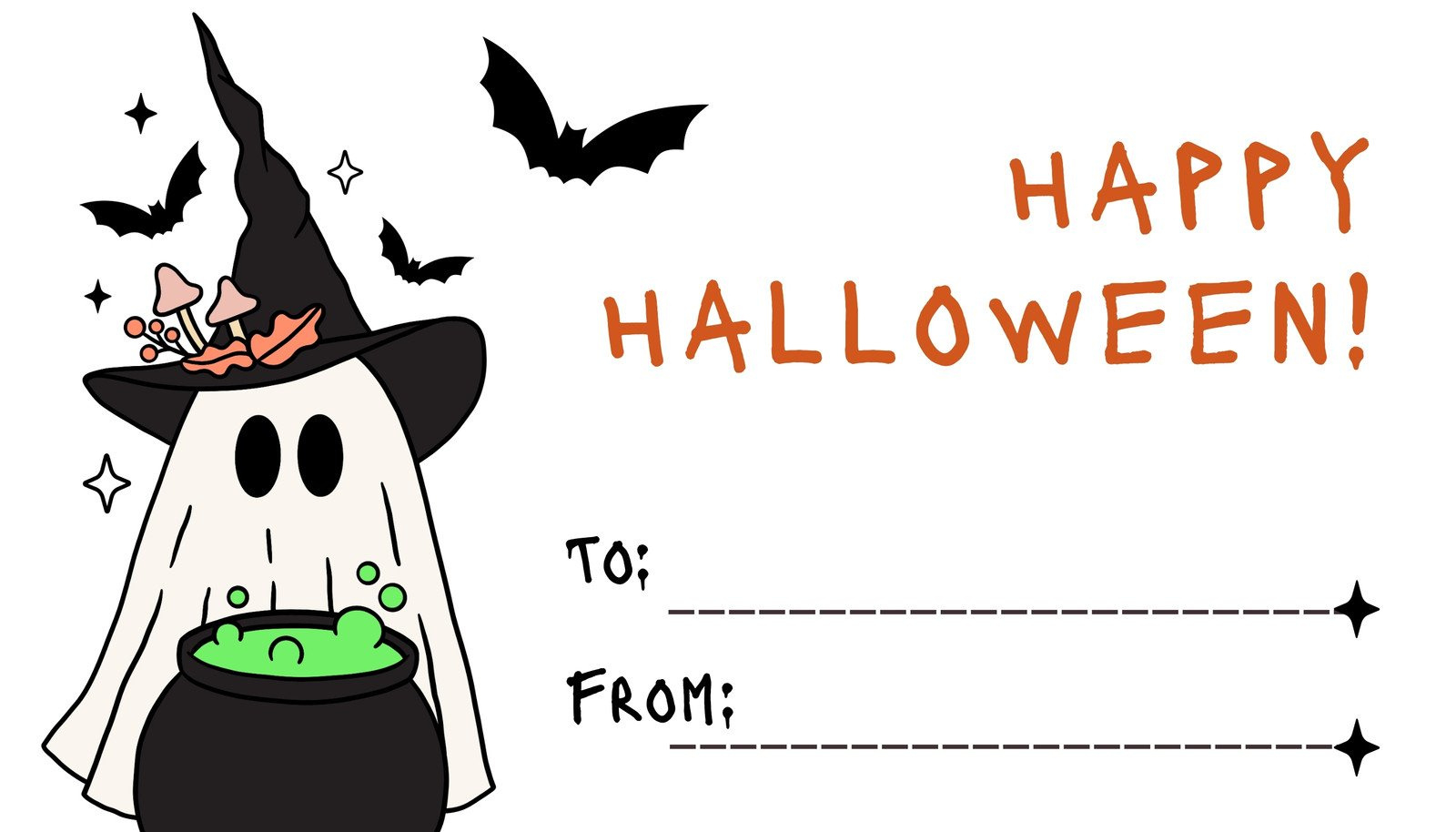 Free Printable And Customizable Halloween Tag Templates | Canva intended for Halloween Name Tags Free Printable