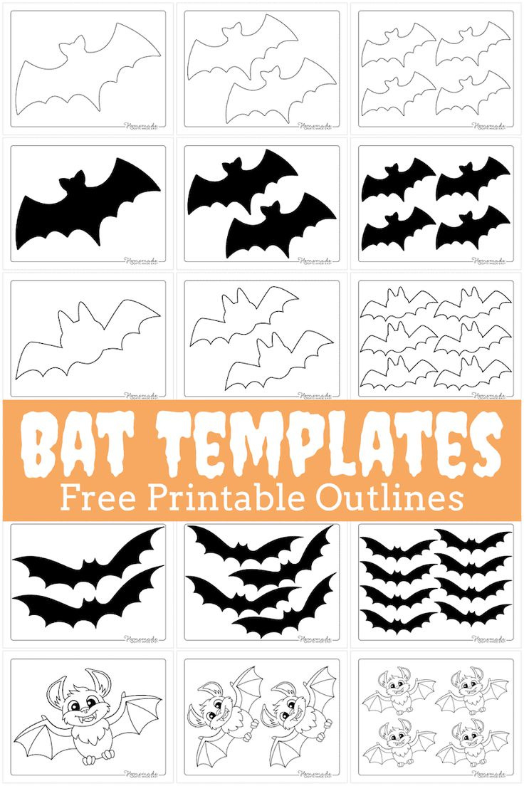 Free Printable Bat Templates For Halloween Crafts inside Printable Halloween Decorations Templates