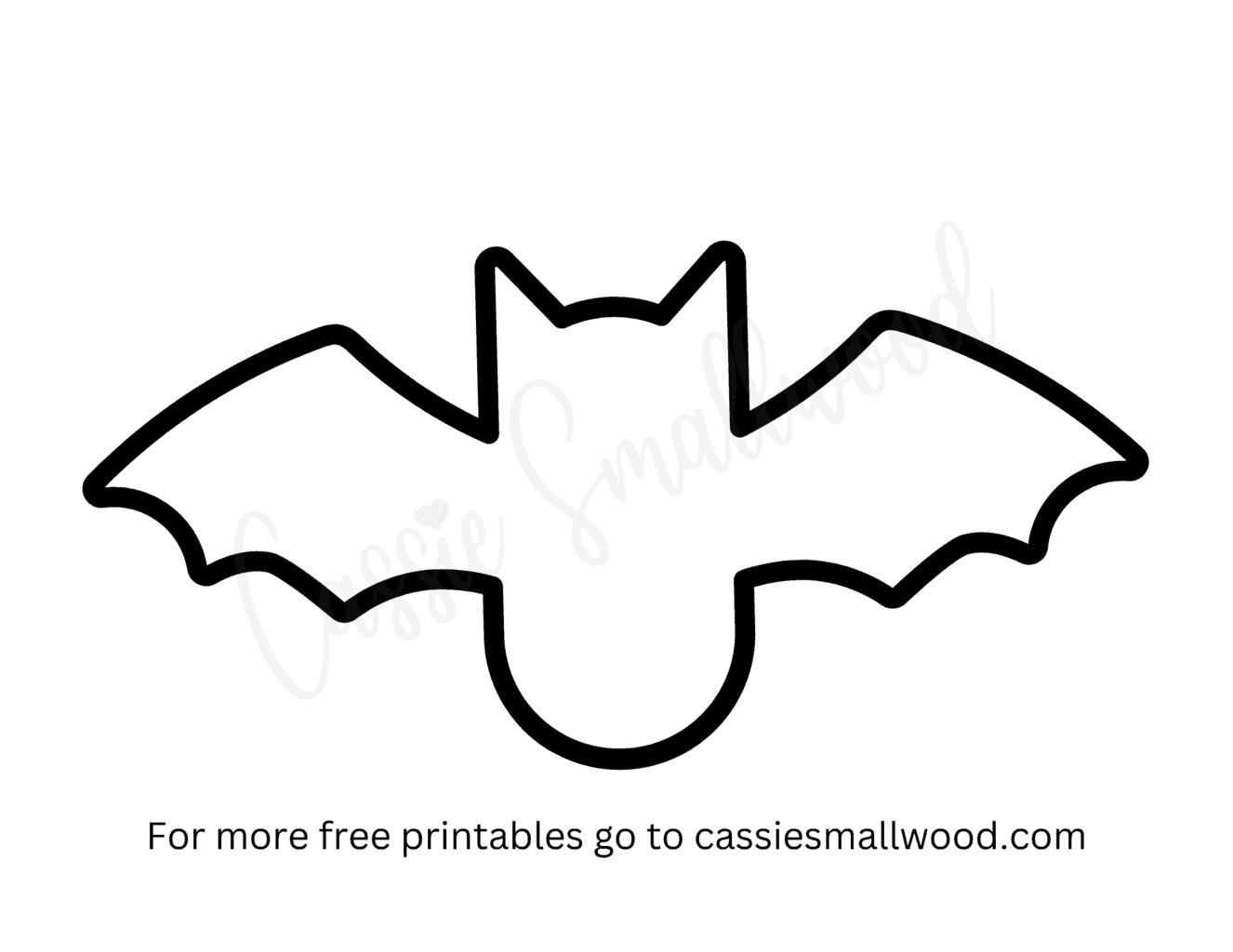 Free Printable Bat Templates (Small, Medium, And Large) - Cassie inside Free Printable Halloween Bat Template