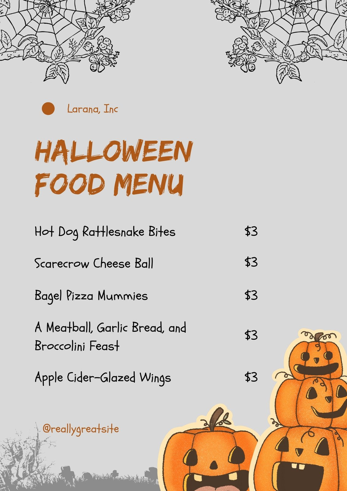 Free, Printable, Customizable Halloween Menu Templates | Canva with regard to Printable Halloween Menu