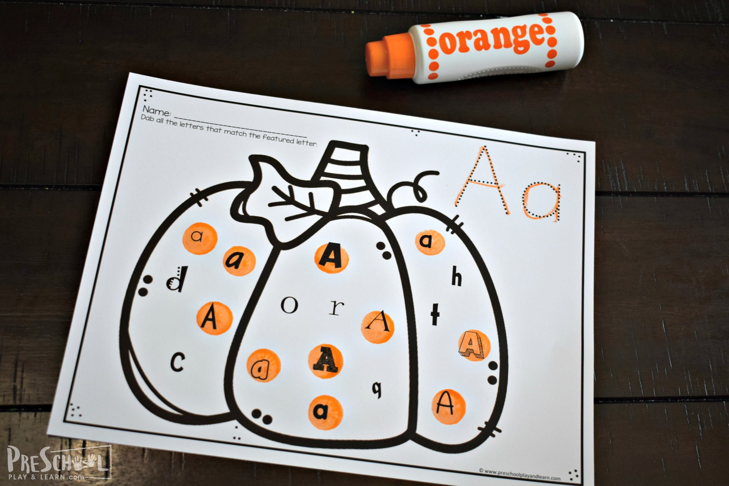 Free Printable Fall Pumpkin Find The Letter Worksheets Activity regarding Printable Pumpkin Worksheets For Preschool
