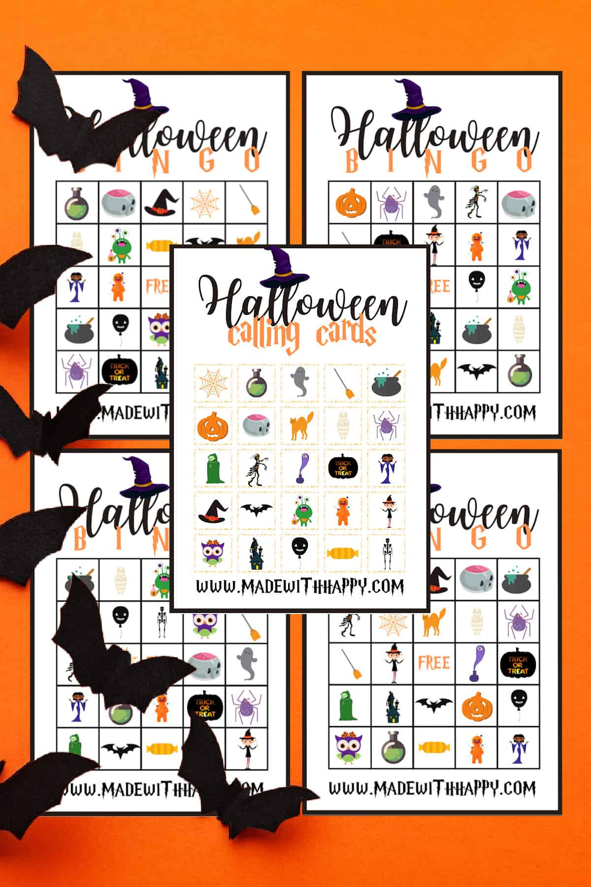 Free Printable Halloween Bingo Cards And Calling Card with regard to Printable Halloween Bingo Games For Free