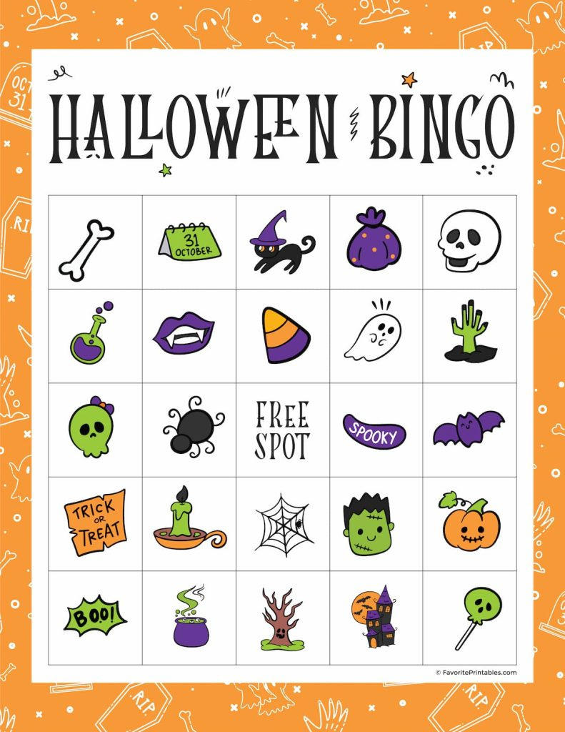 Free Printable Halloween Bingo Game - Favorite Printables for Free Printable Halloween Bingo