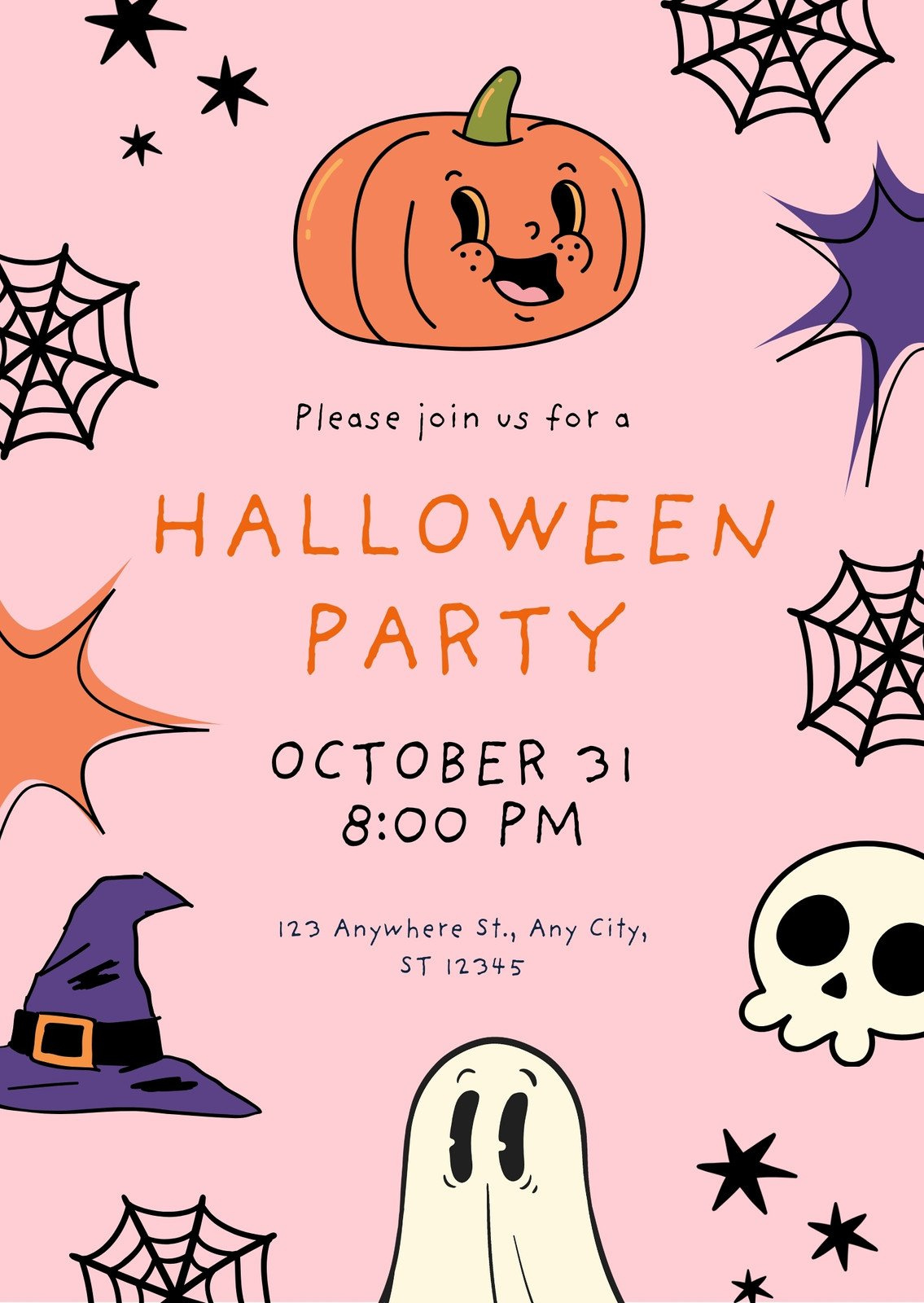 Free Printable Halloween Birthday Invitation Templates | Canva with Invitations Free Online Printable Halloween