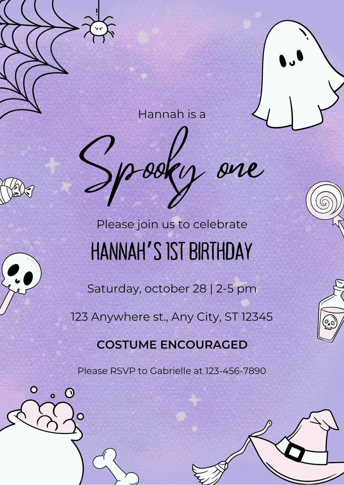 Free Printable Halloween Birthday Invitation Templates | Canva with regard to Free Printable Halloween Party Invitation
