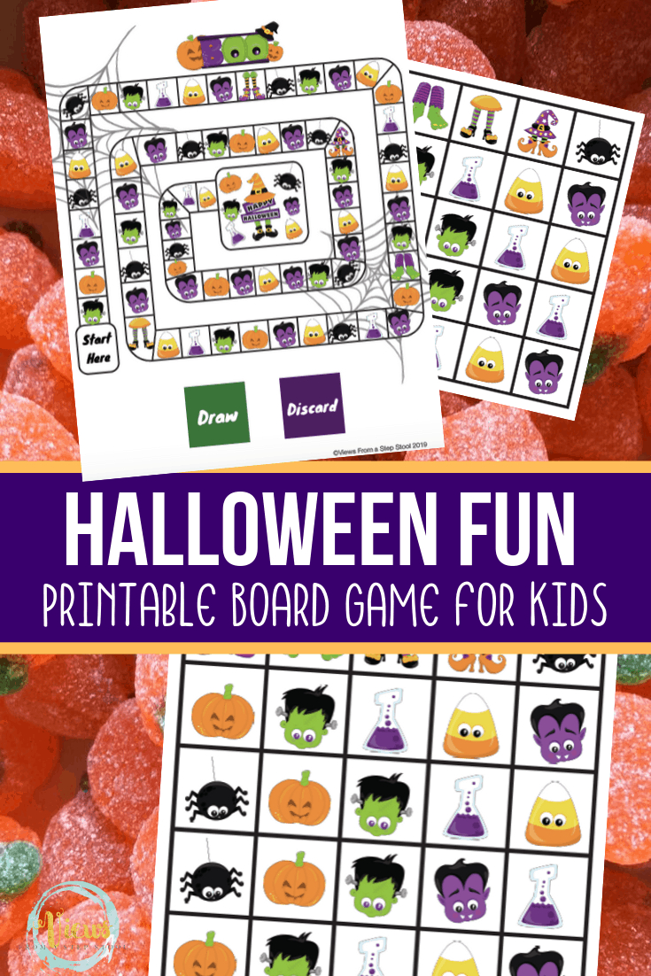 Free Printable Halloween Board Game - Views From A Step Stool regarding Printable Halloween Board Games