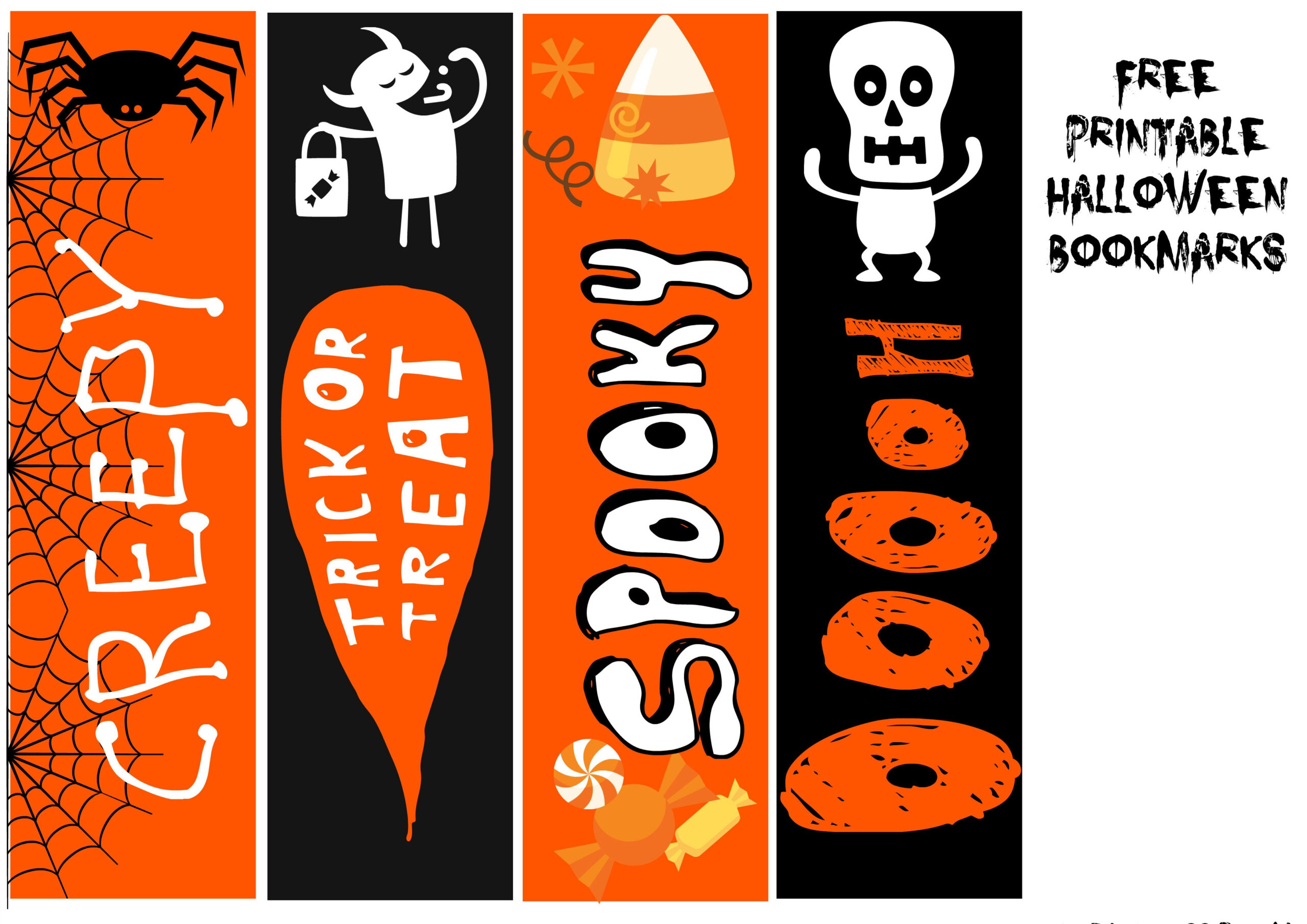 Free Printable Halloween Bookmarks - Onion Rings &amp;amp; Things intended for Printable Halloween Bookmark