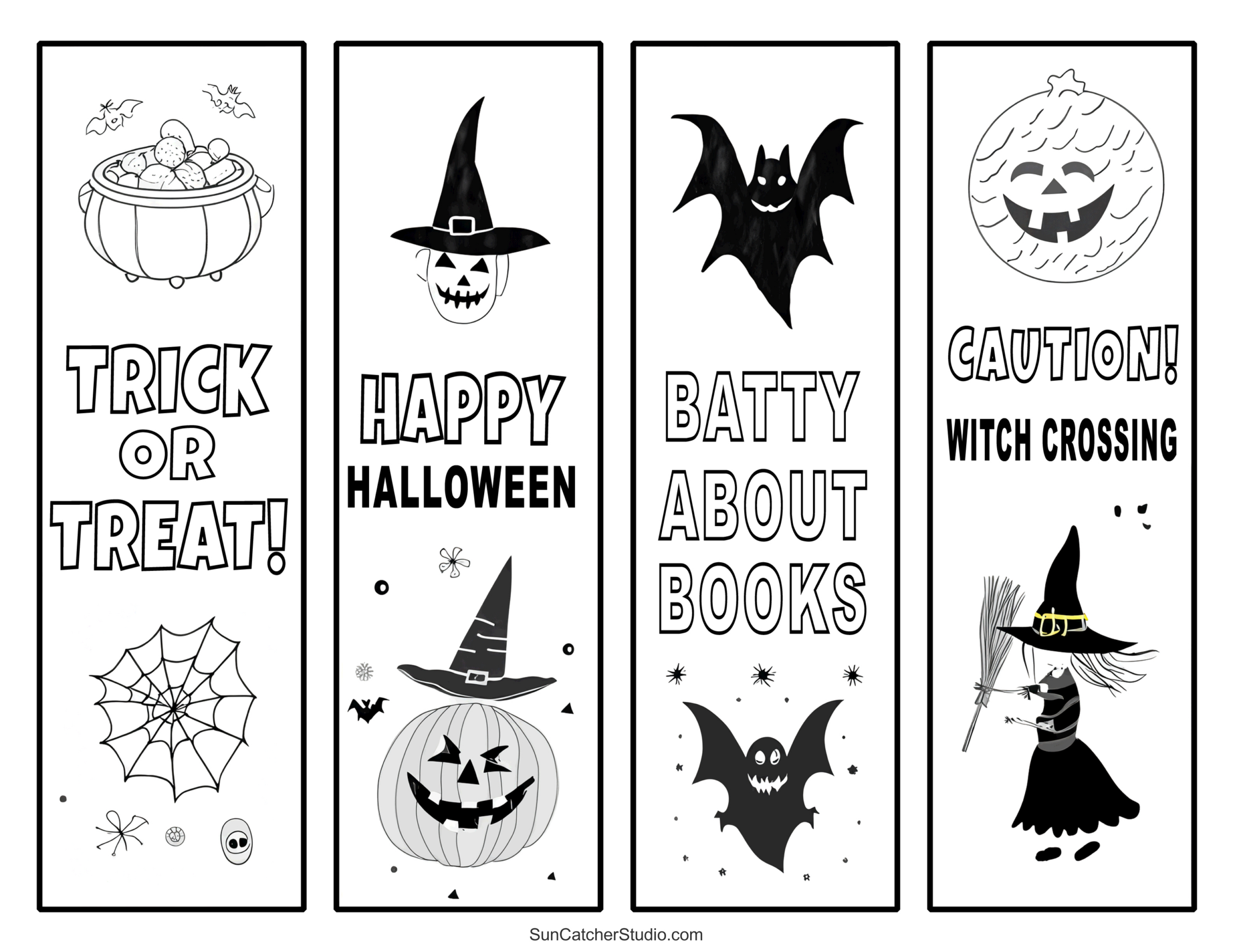 Free Printable Halloween Bookmarks (To Print / To Color) – Free pertaining to Free Printable Halloween Coloring Bookmarks