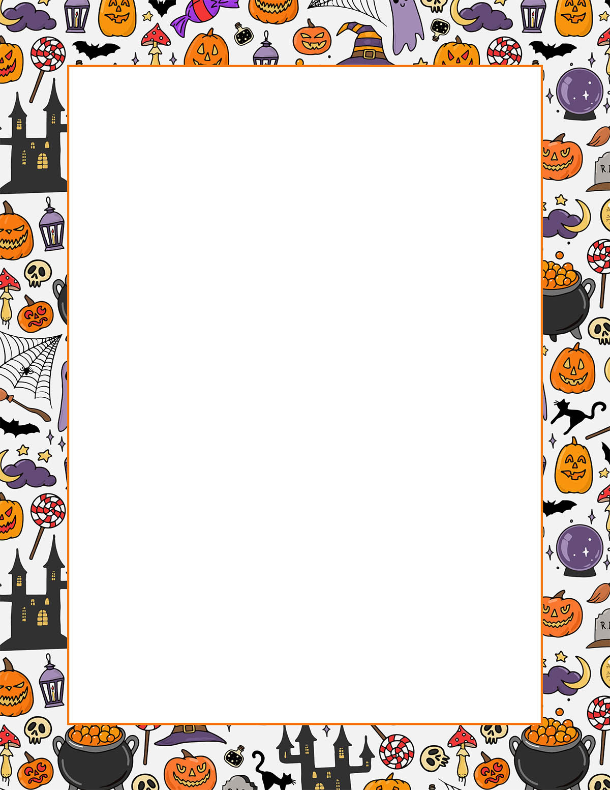 Free Printable Halloween Borders - 30 Border Pages - Mom In Pajamas with Printable Halloween Frames