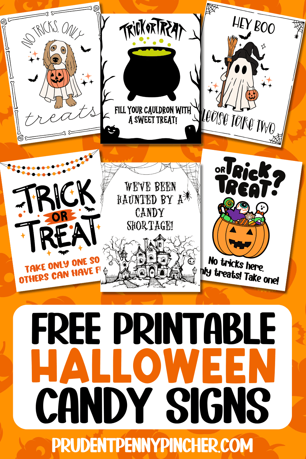 Free Printable Halloween Candy Signs - Prudent Penny Pincher regarding Free Printable Halloween Sign